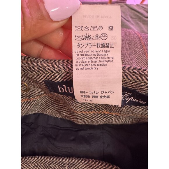 Les Copains Blue Womens Gray Wool Blend Fit and Flare Tweed Knee Length Skirt 38 - Picture 8 of 8